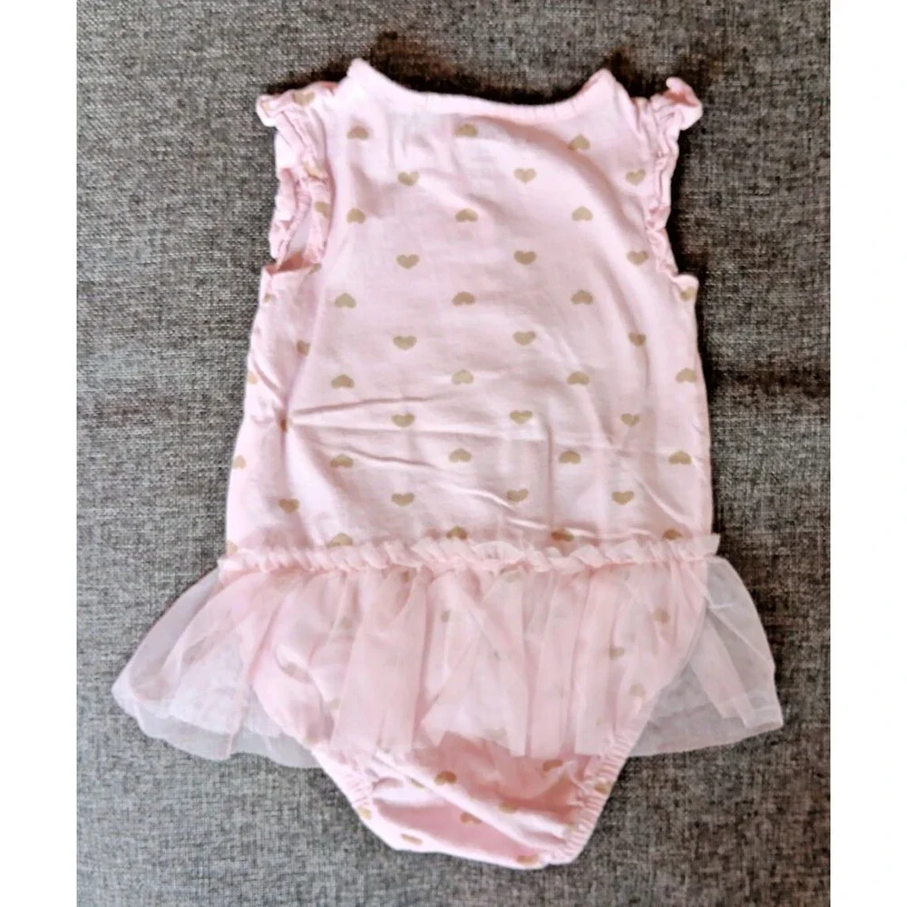 Carters Romper 24 Months Pink Ruffle Tutu Tooling Hearts